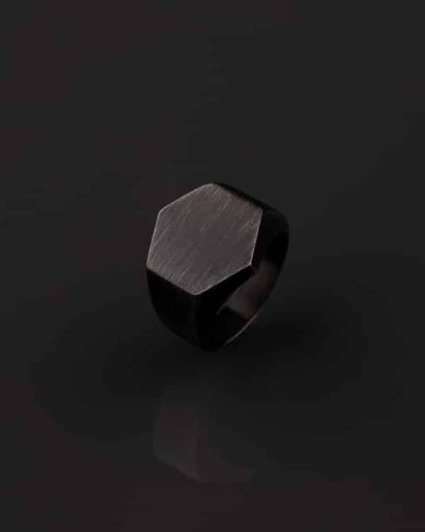 Anillo Acero Rústico