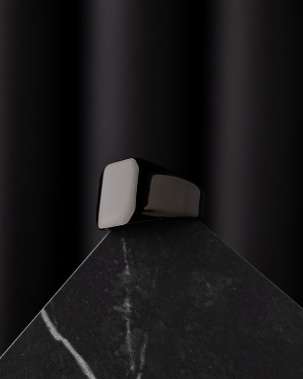 Anillo Cuadrado Obsidiana - Imagen 2