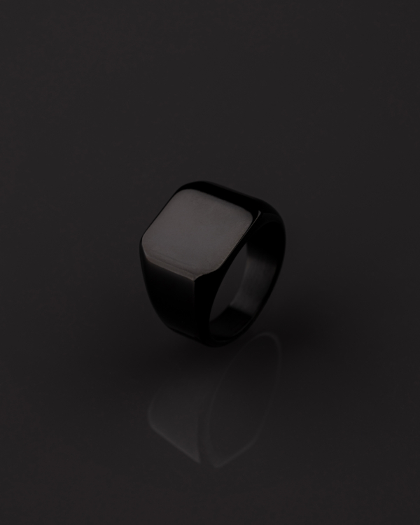 Anillo Cuadrado Obsidiana