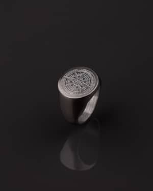 Anillo Polaris de acero quirúrgico para hombre, anillo masculino resistente de diseño moderno