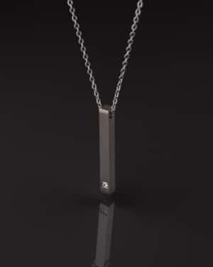 Colgante Ceniza para hombre en acero quirúrgico, colgante masculino resistente de estilo moderno