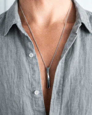 Colgante de acero quirúrgico resistente al agua hombre