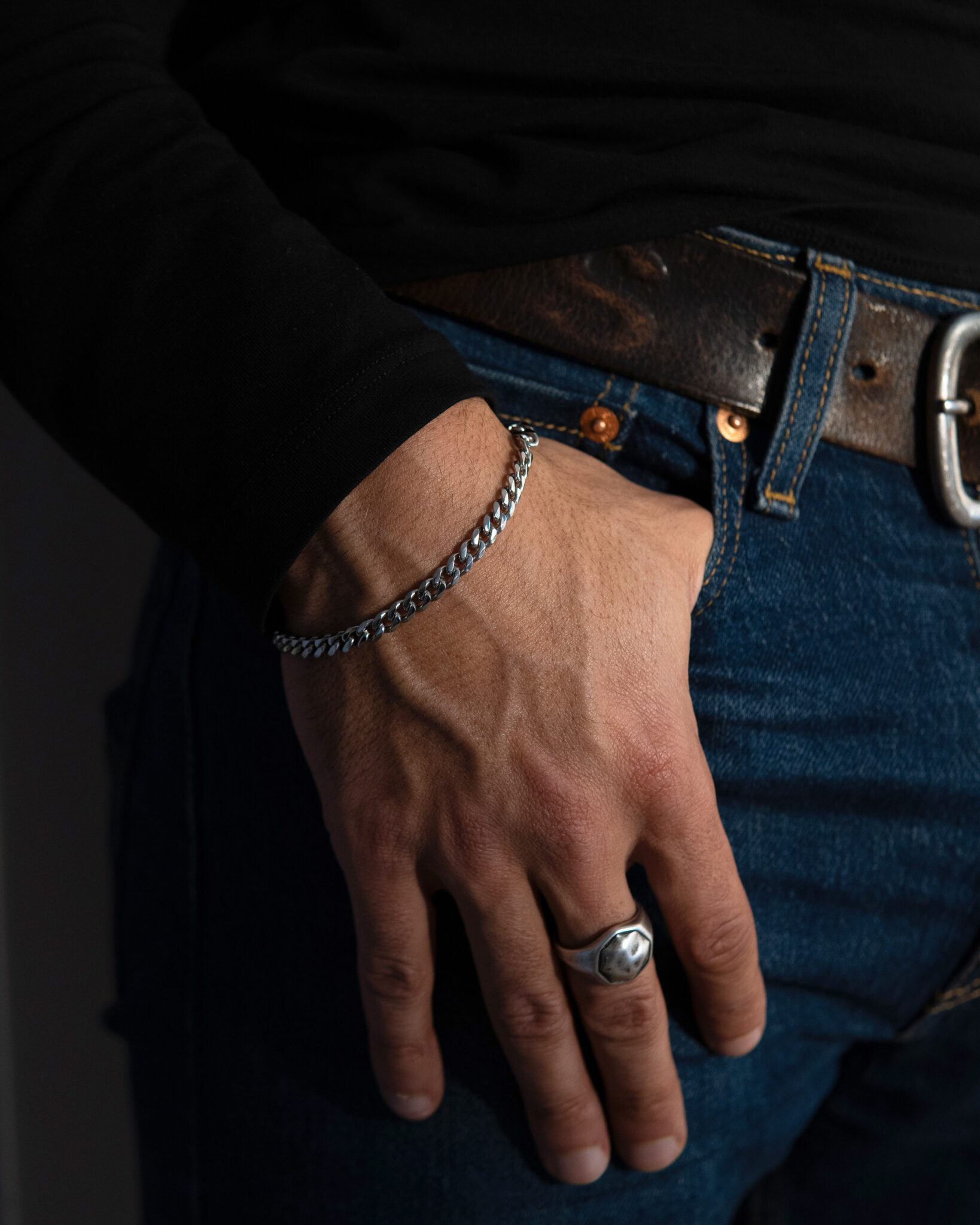 pulsera de acero quirúrgico para hombre